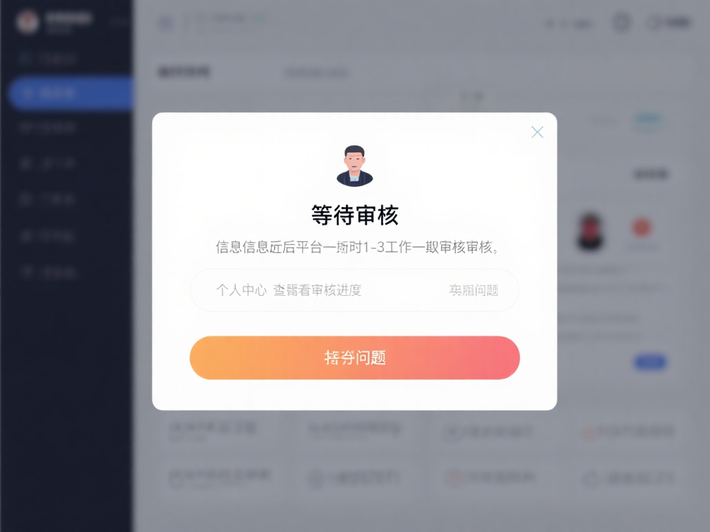 等待审核
提交信息后，平台通常会在1-3个工作日